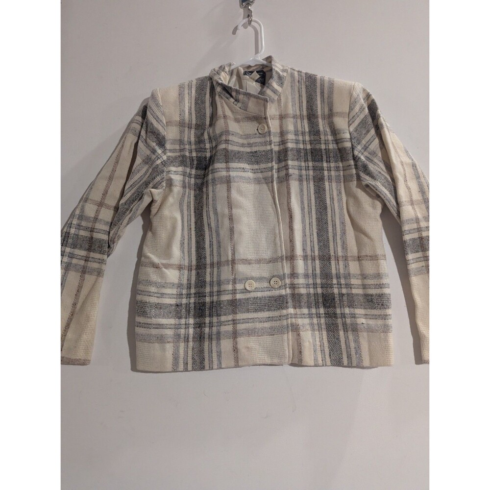 Vintage Simone Alexander For Patty Woodard Wool Blend Blazer Plaid  Sz M/L‎